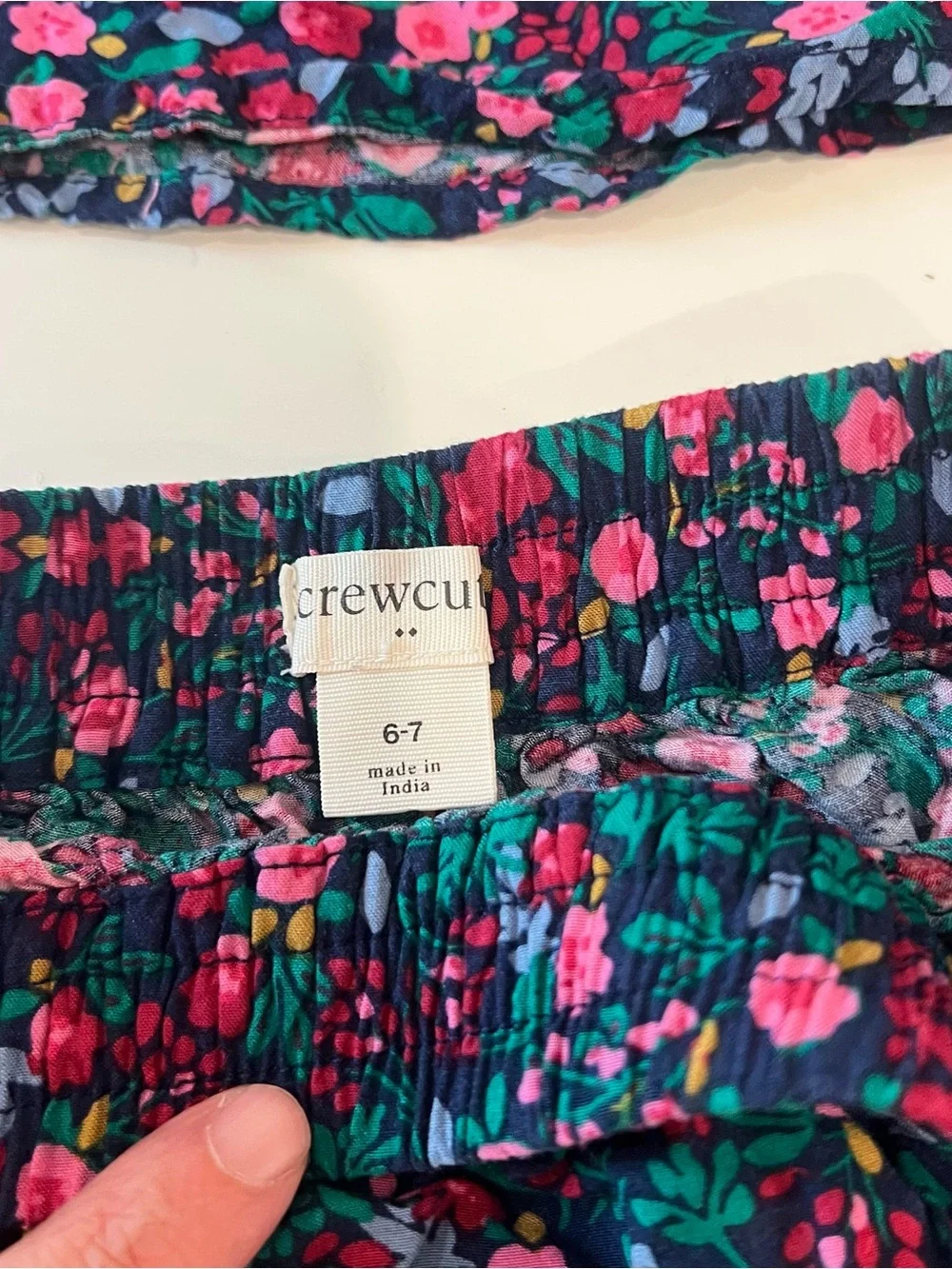 Crewcuts girls top/skirt set size 6-7 floral mini long sleeve cute party school